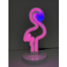Leon Işık Ledli Flamingo Gece Lambası Özel Neon Işıklı (28*14 cm )
