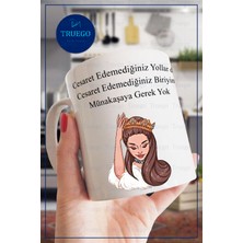 Truego Baskılı Kupa Bardak Seramik Mug - Münakaşaya Gerek Yok