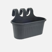 Serinova Tombik Balkon Saksısı 6,5 Lt Antrasit