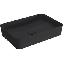 Bocchi Slim Line Dikdörtgen Lavabo 55X38 cm Mat Siyah