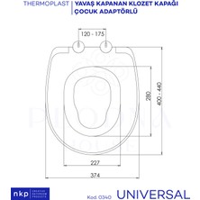 Plodna House Universal Bebek Çocuk Adaptörlü Yavaş Kapanan Klozet Kapağı Oval Form