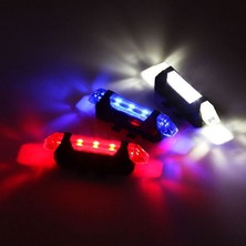 UniChrome Yeni Model USB Şarjlı 4 Modlu Bisiklet Arka Stop Lambası İkaz Uyarı Işığı 5 Led