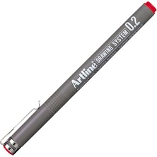 Artline : Drawing System Teknik Çizim Kalemi : 0,2 mm : Kırmızı