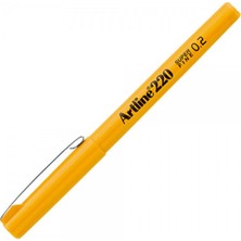 Artline : 220N Super Fine Ince Keçe Uçlu Yazı Kalemi : 0,2 mm : Sarı