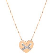 Shemora 925 Ayar Gümüş X Detaylı Kalp Kolye