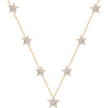 Shemora 925 Ayar Gümüş Zirkon Taşlı Yıldız Kolye