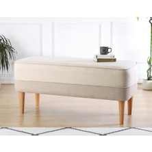Lorence Home Randler Bench Puf - Krem