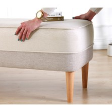 Lorence Home Randler Bench Puf - Krem