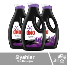 Omo Sıvı Çamaşır Deterjanı Siyahlar Için Siyahları Koruyarak En Zorlu Lekeleri Çıkarır 1690 ml 3 Adet