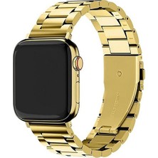 Nezih Case Apple Watch Seri 2/3/4/5/6/7/8/9/se 42 44 45MM Paslanmaz Çelik Ayarlanır Pim Metal Kordon