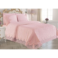 Royal Home Ebru Pudra 6 Parça Fransız Battaniye Takımı Royal Home