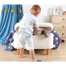 Lorence Home Yomme Çocuk Sandıklı Puf - Teddy Beyaz