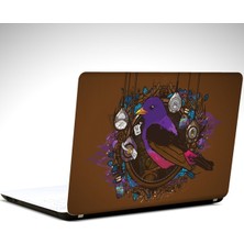 Kuşlar ve Saatler Laptop Sticker
