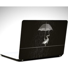 Şemsiyeli Kurbağa Laptop Sticker