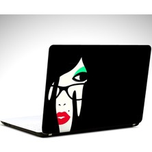 Girl Face Laptop Sticker