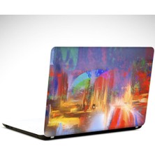 Işıklı Renkler Soyut Laptop Sticker