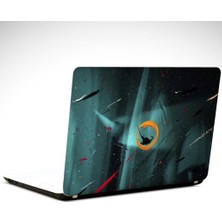 Turuncu Çember Soyut Laptop Sticker