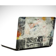 Beyaz Soft Renkler Soyut Laptop Sticker