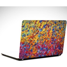 Soyut Boya Fırçaları Laptop Sticker