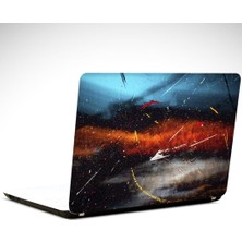 Siyah ve Kırmızı Soyut Laptop Sticker