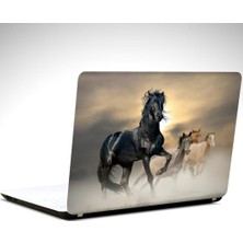 Siyah At Laptop Sticker