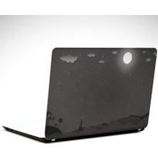 Ay ve Yelkenli Laptop Sticker