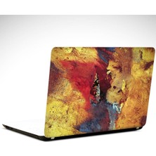 Sarı Soyut Laptop Sticker