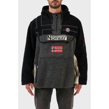Norway Geographical Yumuşak Dokulu Soğuğa Dayanıklı Kapüşonlu Polar Erkek Polar Rıakolo
