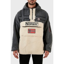 Norway Geographical Yumuşak Dokulu Soğuğa Dayanıklı Kapüşonlu Polar Erkek Polar Rıakolo