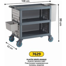 Arı Metal Servis Arabası Plastik Kapalı