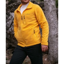 Huğlu Outdoor Sarı Dik Yakalı Polar Hırka