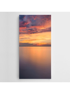 Dekolata Gölde Gün Batımı Kanvas Tablo