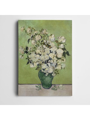 Dekolata Vincent Van Gogh Vase Of Roses Kanvas Tablo