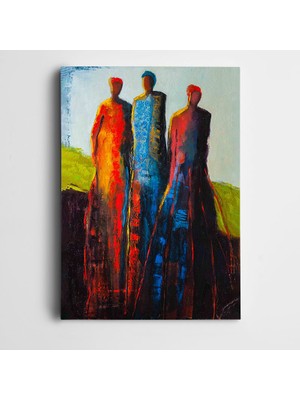 Dekolata Insanlar Renkler Dekoratif Kanvas Tablo