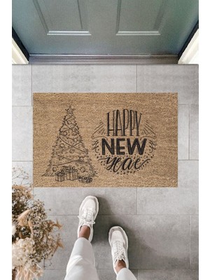 Dormot Home Modern Baskı - Happy New Year 4 - Karşılama Kapı Önü Paspası