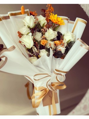 Z&B Flowers Yapay Çiçek Gerçek Gibi Gösteren Hediyelik Buket