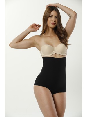 Secret Moda Lazer Kesim Dikişsiz Yüksek Bel Hayalet Kadın Slip Korse