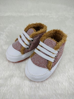 Oscar Baby Kışlık Tüylü Astar Yumuşak Ilkadım Bebek Ayakkabısı Tabansız 1380