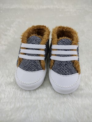 Oscar Baby Kışlık Tüylü Astar Yumuşak Ilkadım bebek Ayakkabısı Tabansız 1380