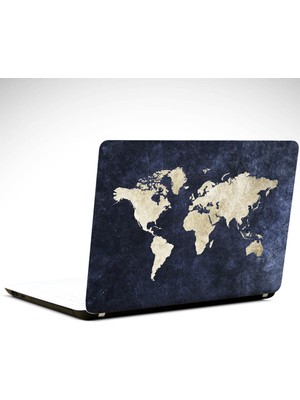 Dekolata Dünya Haritası Laptop Sticker