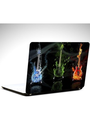 Dekolata Renkler ve Gitarlar Laptop Sticker