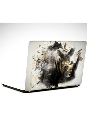 Dekolata Gergedan Laptop Sticker