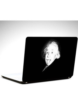Dekolata Siyah Beyaz Einstein Laptop Sticker
