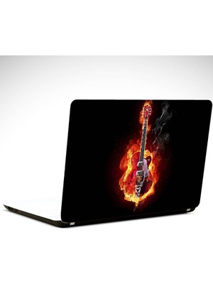 Dekolata Gitar Ateş Laptop Sticker