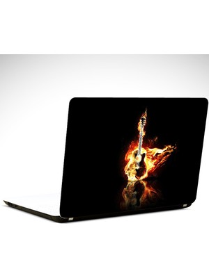Dekolata Ateşli Gitar Laptop Sticker