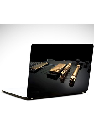 Dekolata Siyah Gitar Laptop Sticker