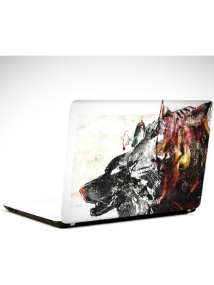 Dekolata Kurt ve Tilki Laptop Sticker