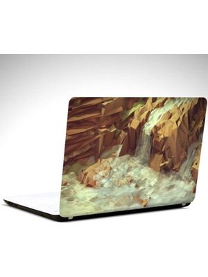 Dekolata Şelale Low Poly Laptop Sticker