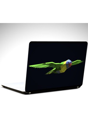 Dekolata Papağan Low Poly Laptop Sticker