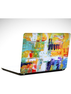 Dekolata Rengarenk Boyalar Soyut Laptop Sticker